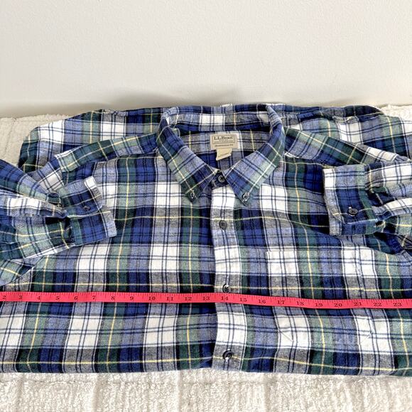 L L Bean Mens XXL Flannel Shirt Tradition Fit Button Down Casual Timeless Basic - Picture 5 of 10